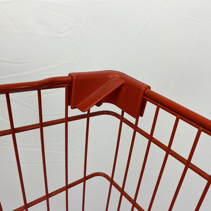 Red Steel Shopping Cart CE Certificate 180L European Large Shopping Cart