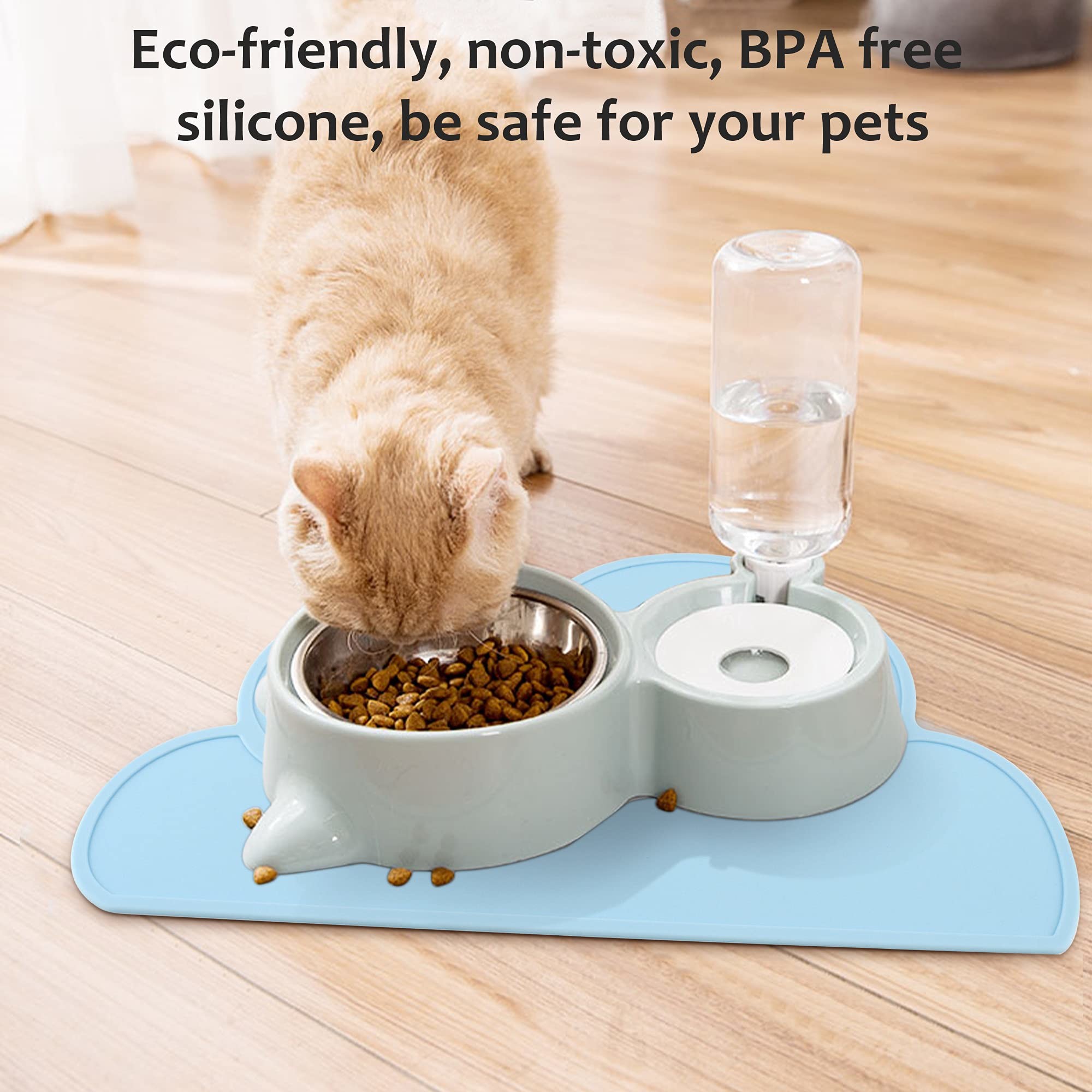 Silicone Pet Feeding Food Mat Dog Cat Placemat Mat With Raised Edge Anti-Slip Waterproof Pet Bowl Mats Pet Food Tray