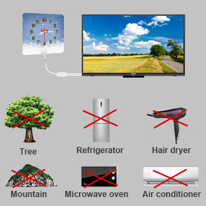 Square Clock 3dBi 150 Mile Range Hdtv Antenna Indoor Amplifier Hdtv Antenna