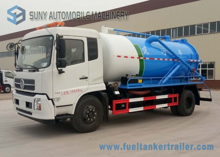 Low Speed Vacuum Tank Truck Dongfeng 8000L Cummins190hp 4x2 Sewage Suction Truck
