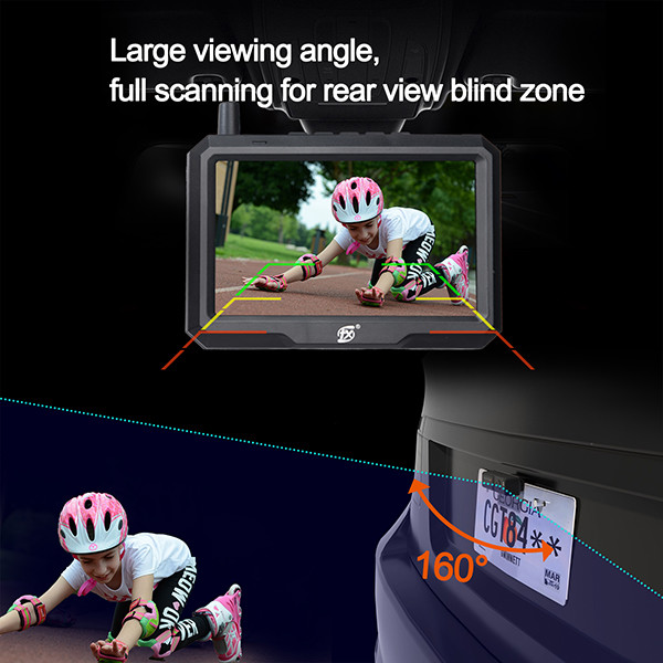 Wireless 5 Inch 300m 984ft DVR Backup Camera DVR Recording Kit