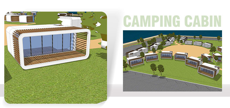 Aluminum Sliding Doors Prefab Cabin Prefabricated Bungalow Prefab Garden Studio Steel Frame Prefab Modular Homes