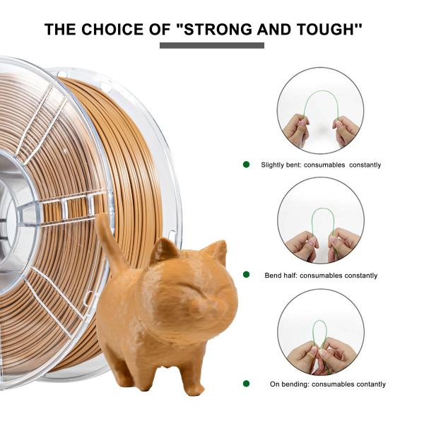 IBOSS PLA+ 3D Printer Filament 1.75mm Light Walnut 1.4KG