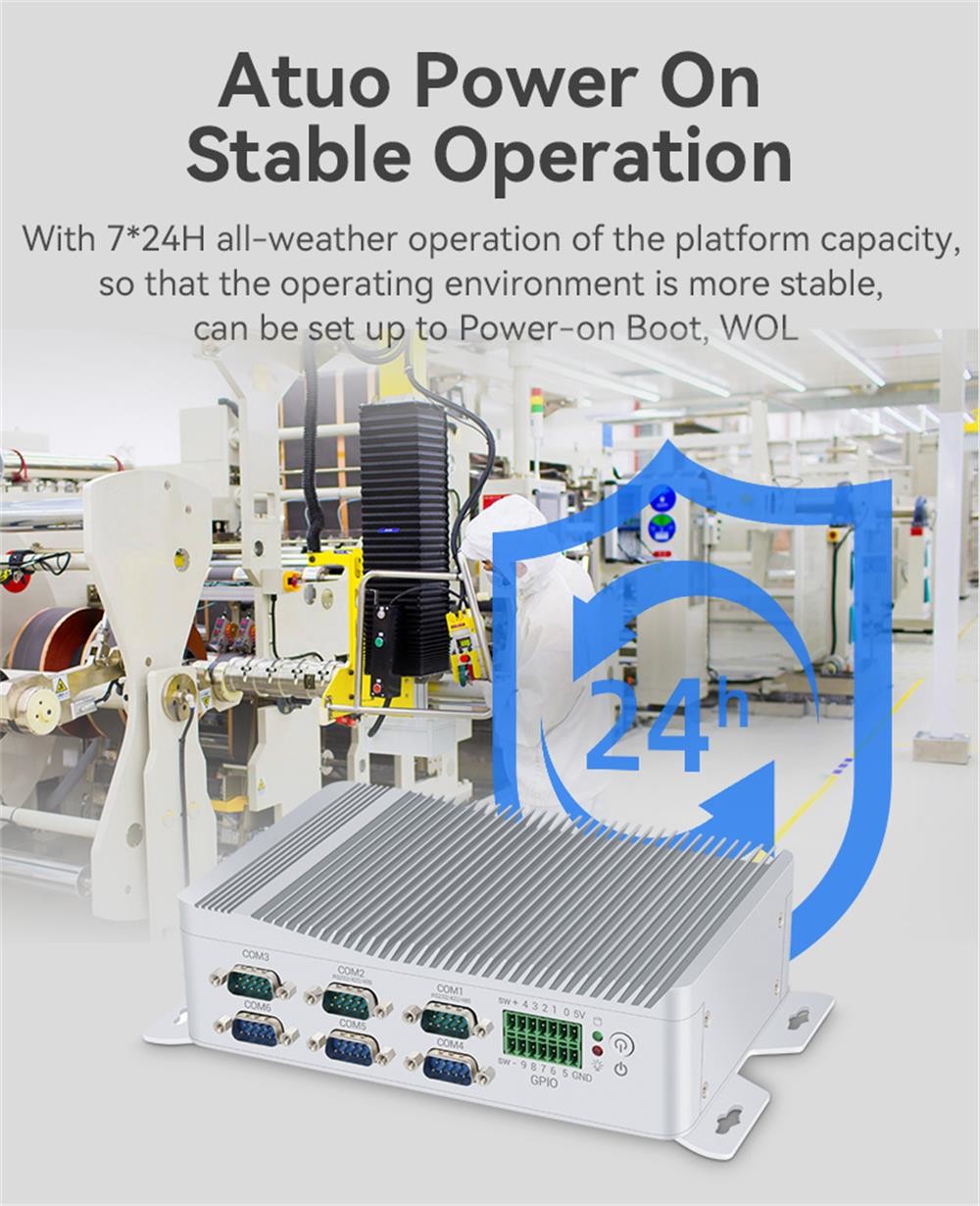 Dual LAN 6COM Industrial PC Intel Celeron J1900 Processor and Core Series Processors