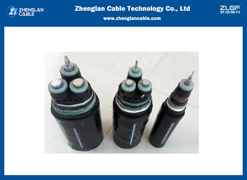 XLPE / PVC Insulated LZSH Jacket Armoured Power Cable Three Cores Al / Cu Conductor