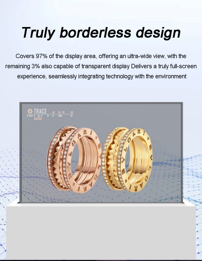 Transparent LCD Touch Screens Digital Signage , 4k OLED Transparent Display Panel