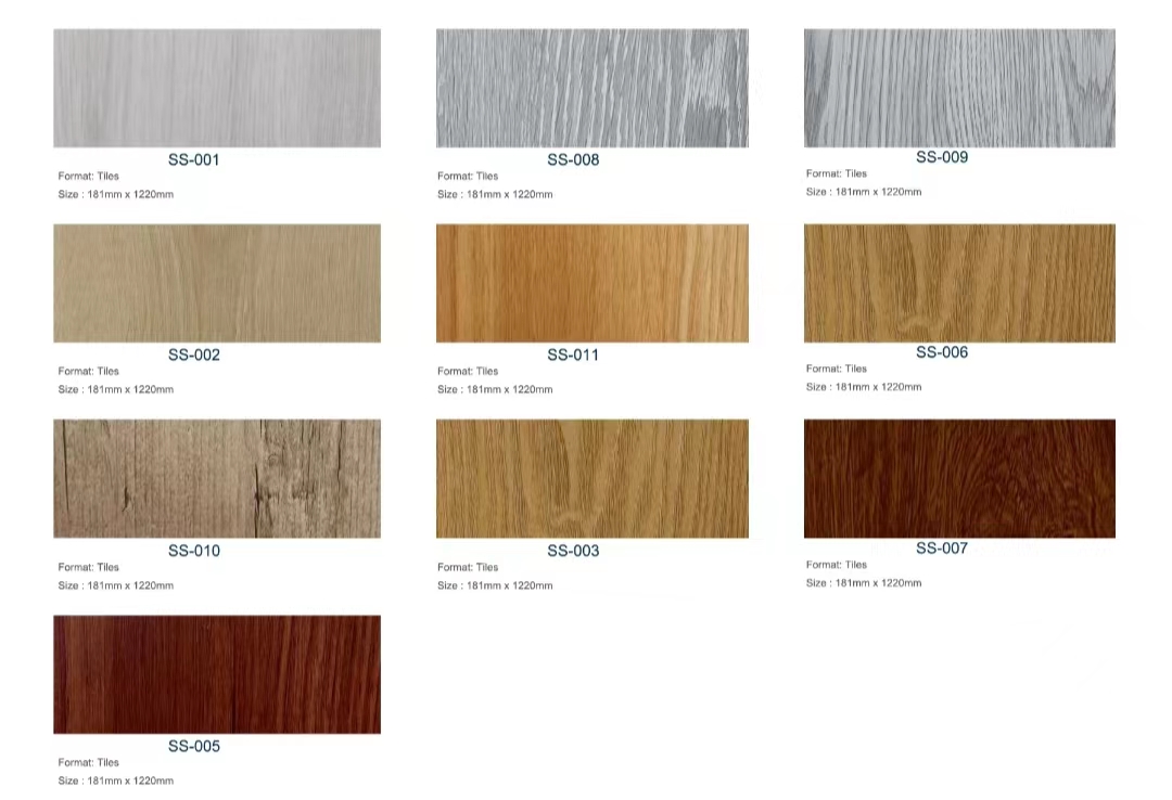 PVC SPC Flooring Wood Look Vinyl Plank 8mm Hybrid Flooring With Limestone Embossed