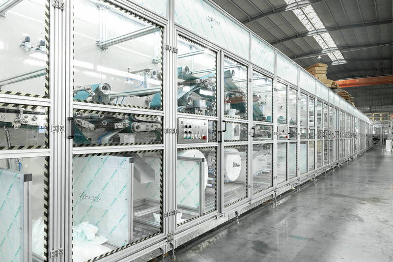 85% Efficiency Nonwoven Pulp Diaper Manufacturing Plant With Stacker