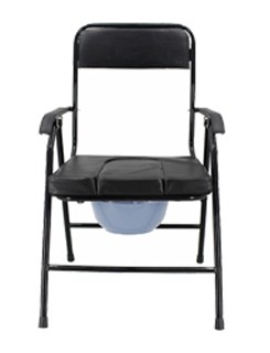 Folding Lightweight Commode Chair With Top Loading Easily Removable Chamber Pot, Commode Chair, Portable Toilet