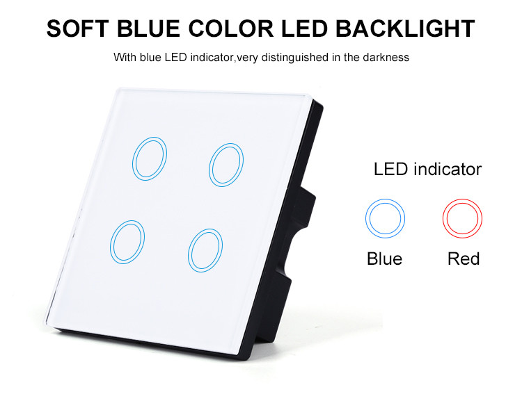 4 Gang Smart Light Switch Uk Smart Touch Wall Switch With Google&Alexa