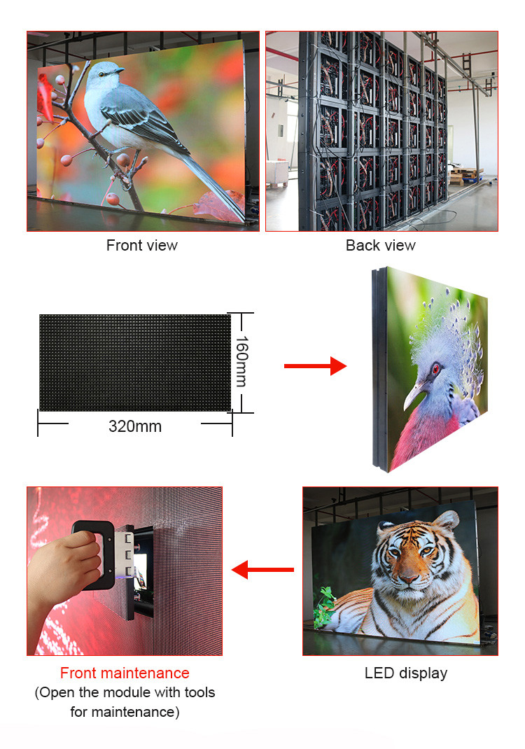 One-step Service Magnetic Front Access 1200nits P2.5 LED Panel Displays