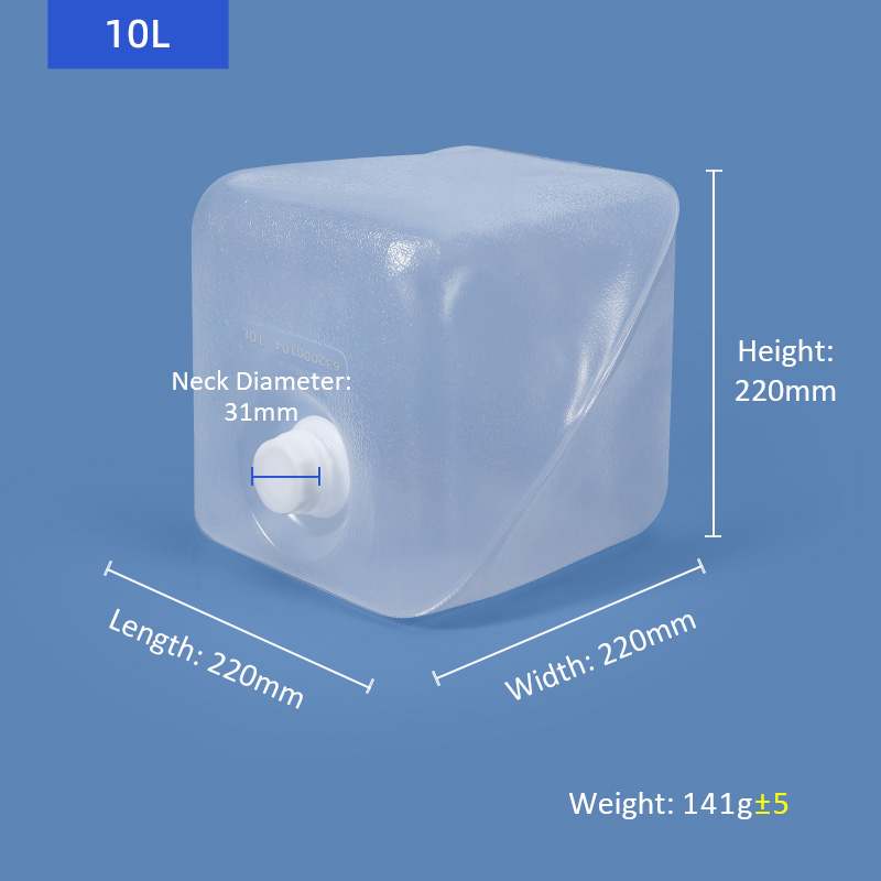 Custom Size Accepted 20L Outdoor Collapsible Jerry Can Water Container With Plastic Tap