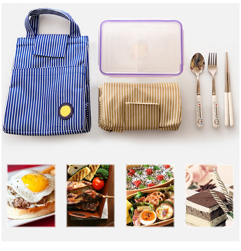 Lightweight Foldable Canvas Food Insulated Lunch Cooler Bags