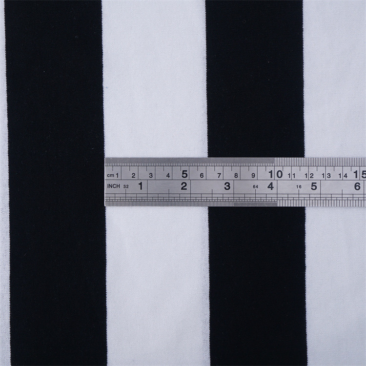 Soft And Comfortable And Sweat-Absorbent Striped Knit Fabric For Casual Wear