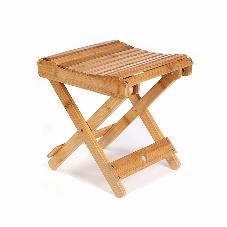 Modern Design Adult Children Portable Folding Stool Made of Natural Bamboo for Outdoor