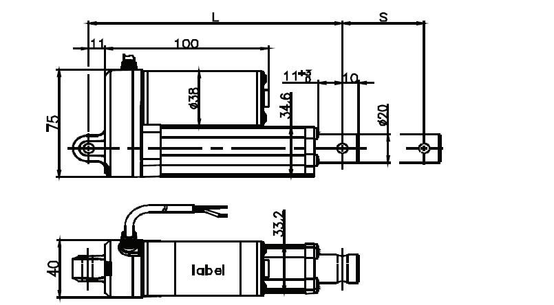 Compact Size Screw Motor Actuator Light Duty Lead Screw Motor Assembly