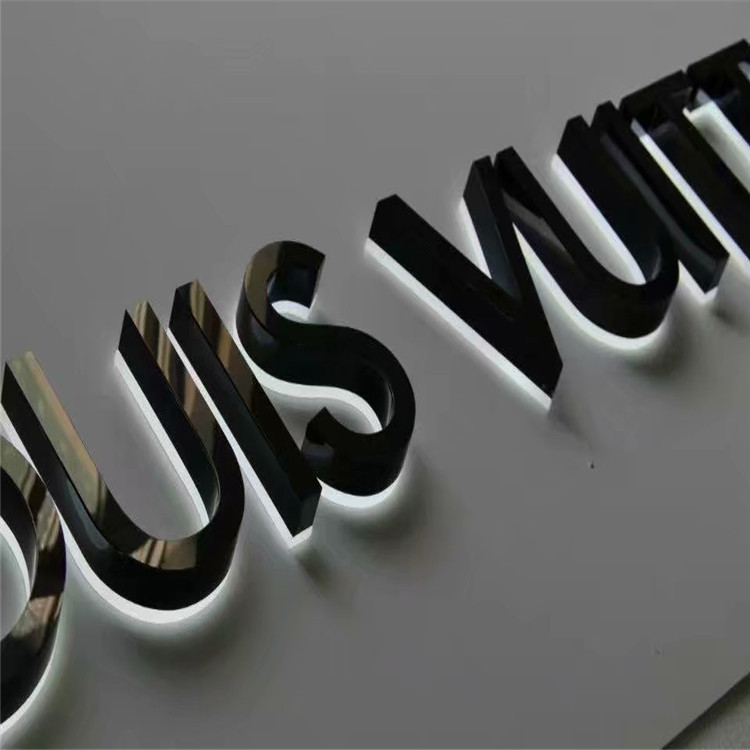 Metal Reverse Lit Channel Letter Signs Giant Light Up Letter OEM ODM