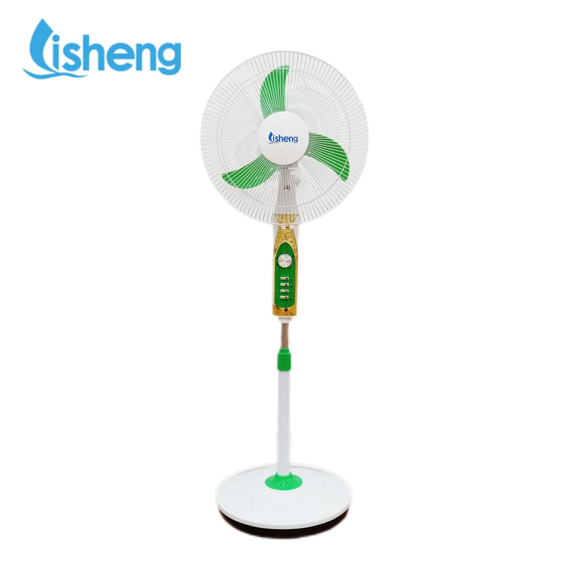 Energy Saving Adjustable Floor Fan 16 Inch AC/DC 12V/220V With Led Light