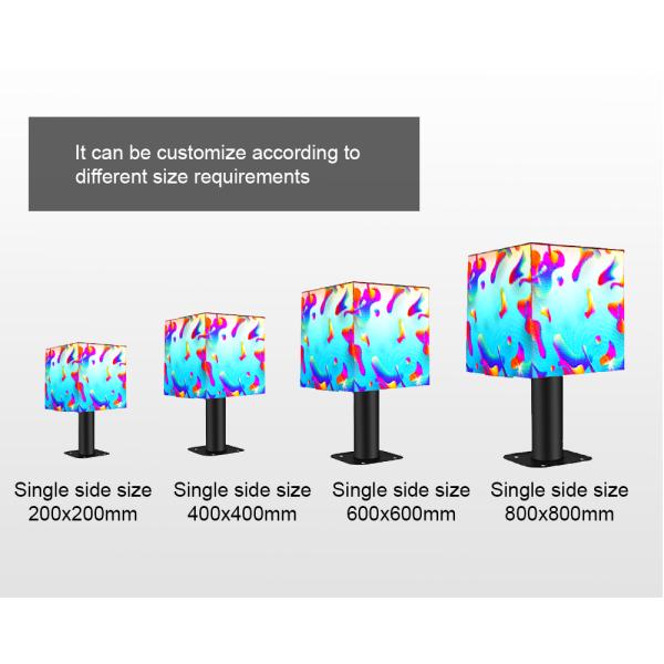 Corner Led Cube Display Indoor Full Color on Pairs 5 Sides P2.5 320*320*320mm Screen Indoor P3 Hotel Advertisement Mall