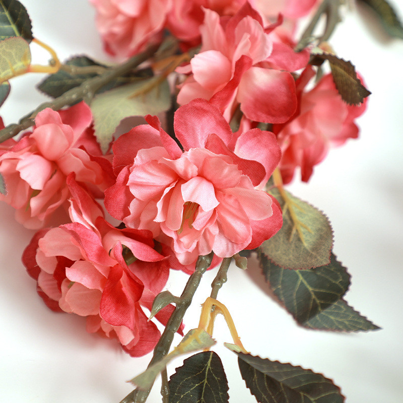 Simulated Camellia Wedding Decoration Fake Flower Hotel Wedding Scenery Simulated Flower Plastic Store Ceiling Decoration Fake Flower