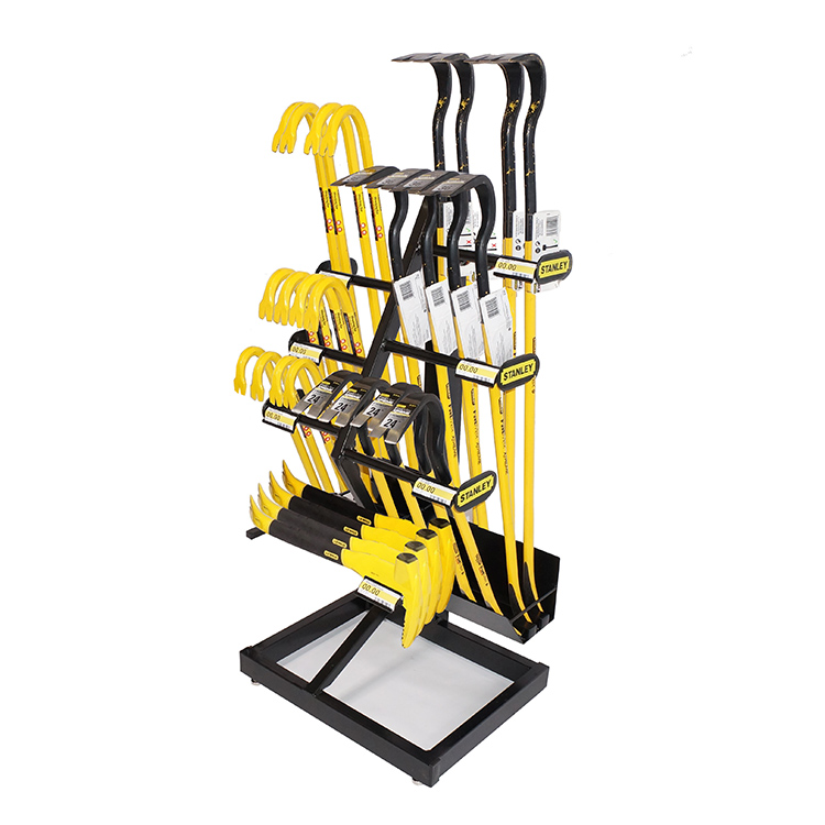 Splendid Clothing Display Racks Free Standing Shoes Display Stand Steel With Baskets