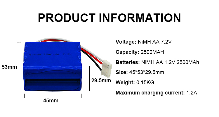 A Size Nickel Rechargeable Battery 2500mah Ni-Mh SC 2600mAh 7.2v
