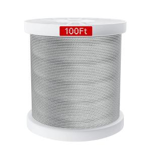 China Tolerance ±1% 7x7 Rail Hanging Rope 1/8 inch T316 Stainless Steel Marine Wire Rope on sale