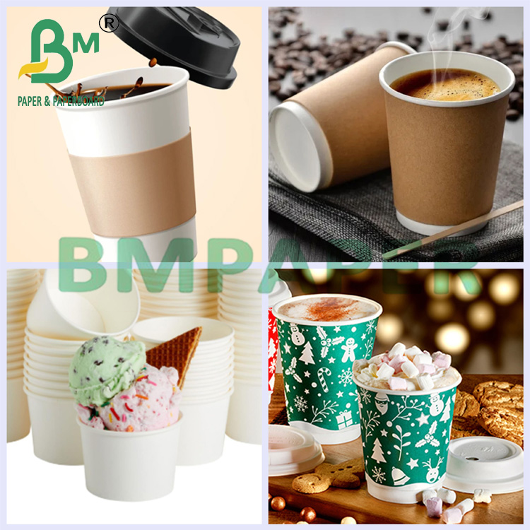 230gsm 15g PE Recyclable Good Stiffness Cup Stock Cardboard For Hot Drink