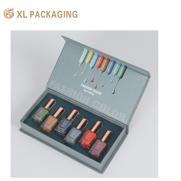 Luxury Custom Nail Polish Paper Box Cosmetic Packaging Paper Cardboard Rigid Boxes Lipstick Box Set Packaging