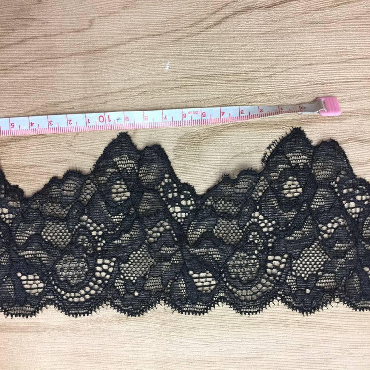 7cm wide 2017 New Fashion Lace Border/ underwear cotton lace edge in Black Color