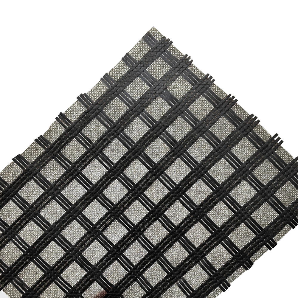 Road Bed Solidification Biaxial Polyester Geogrid Made of 80-80 PET Material in Yellow