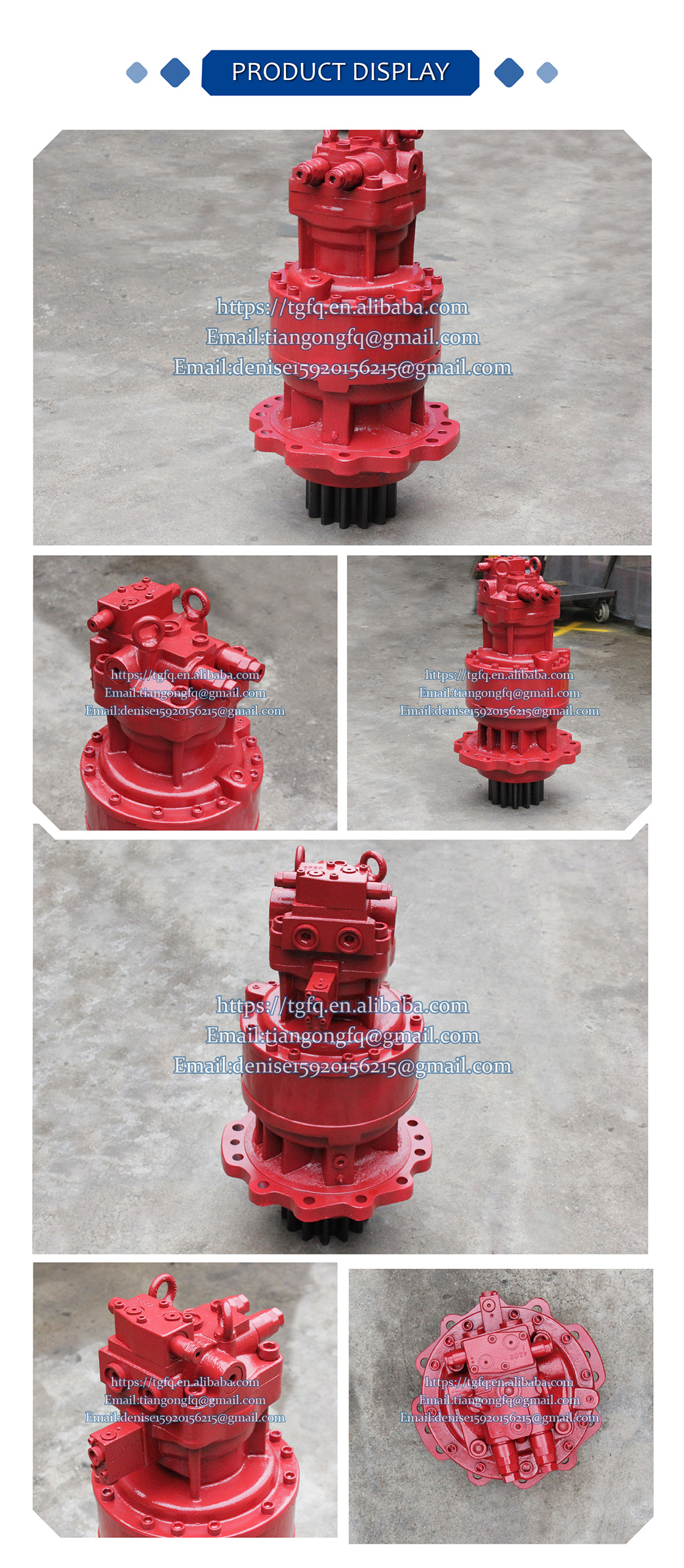 Stock LG225 LG922 Swing Drive Assmbly with Motor for M5X130/RG11 Excavator Swing Motor