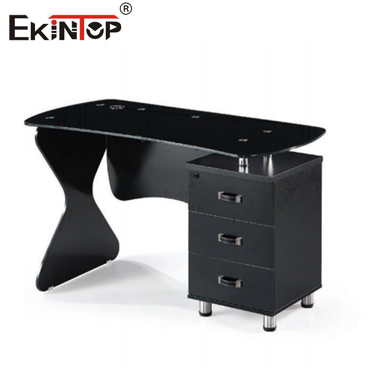 glass corner computer desk