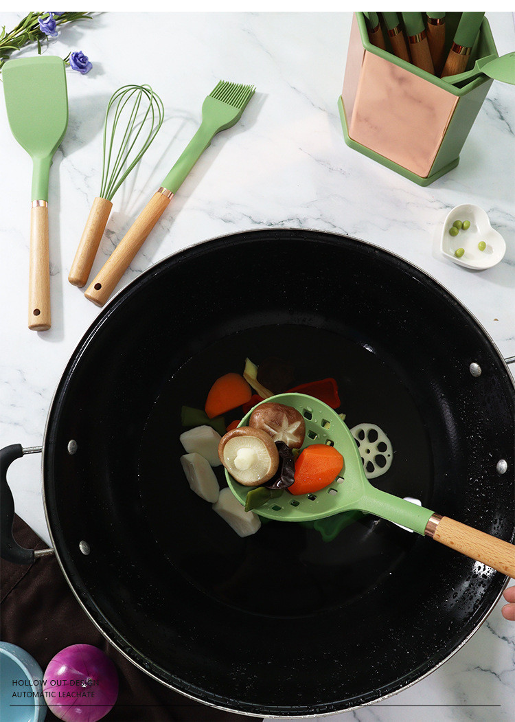 13 Pcs Silicone Cooking Utensils Kitchen Utensil Set Kitchen Gadgets & Kitchen Tool Turner Tongs, Spatula, Spoon, Brush