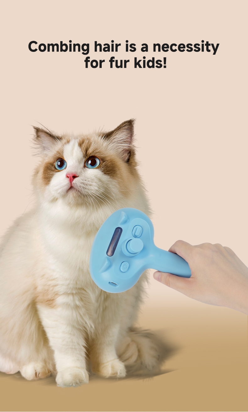Pet Steam Brush Cleaning Hair Massage Brush Self Cat Clean Dog Spray Hair Removal Comb