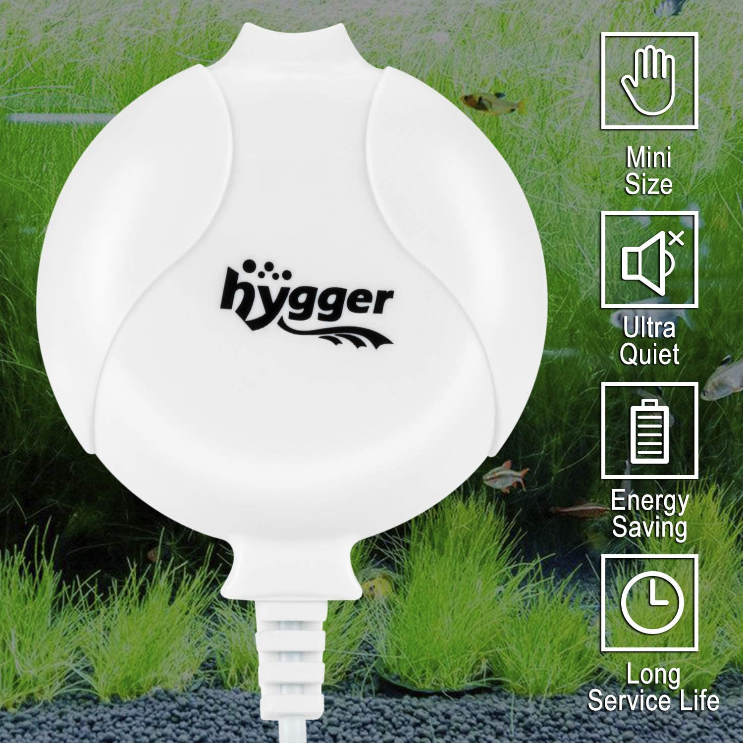 12KPa 1.5W Aquarium Air Pump Fish Tank Bubbler Lithium Battery