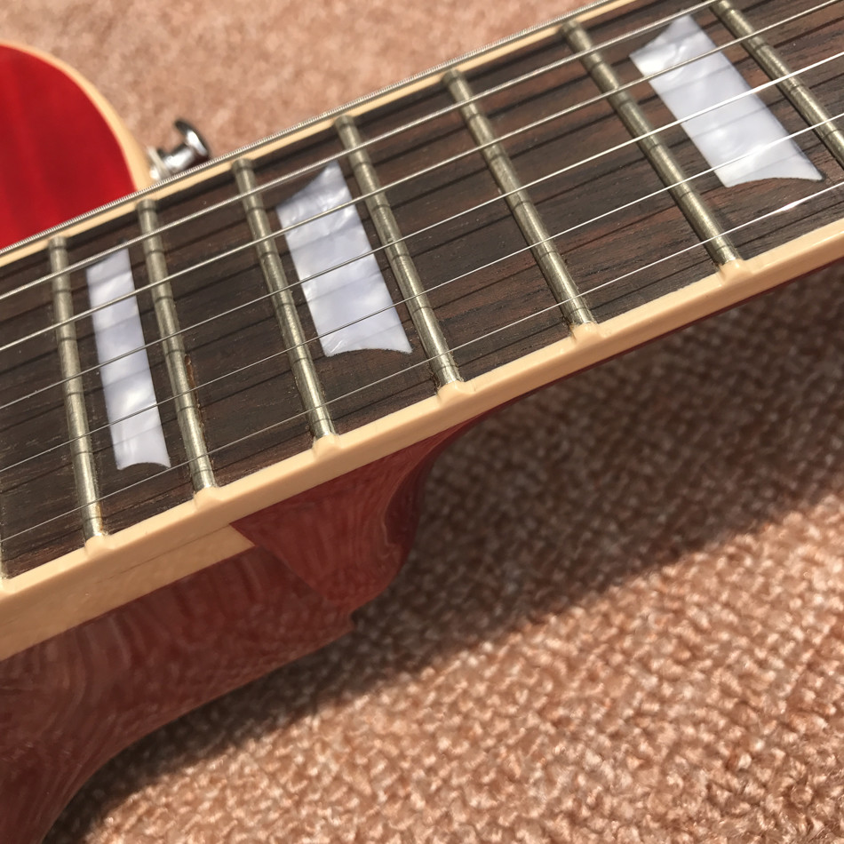New standard LP 1959 R9 electric guitar, Cherry burst color, frets cream binding, a piece of neck & body, Tune-o-Matic b