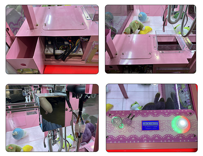 Commercial Flat 4 Players Custom Claw Crane Machine For 6 Inches Plush Toys