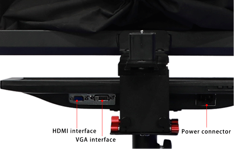 TS200 20 inch Single Screen Tempered Glass Studio TV Broadcasting Prompter with Tripod