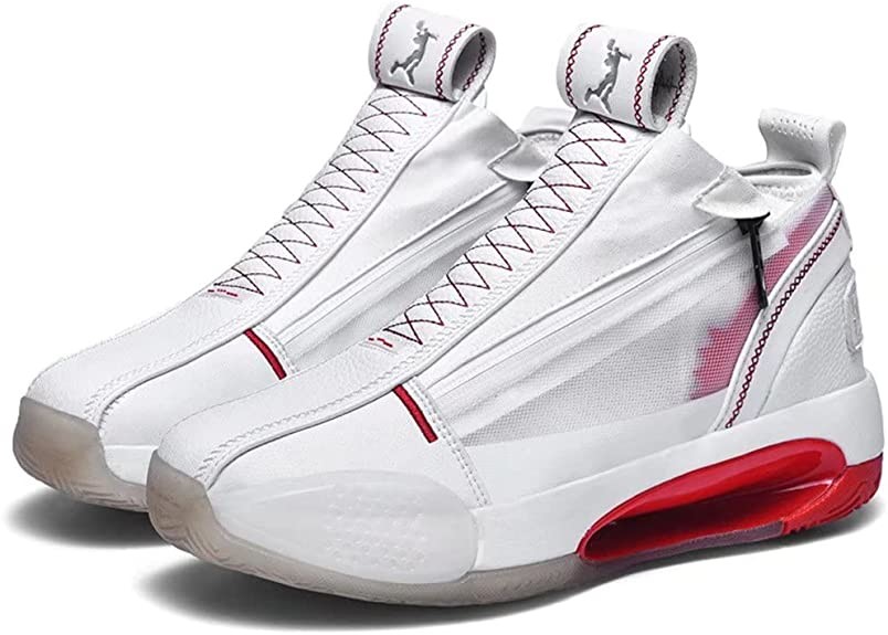 Huacud Outdoor Basketball Shoes Manmade Sole Workout Sneakers