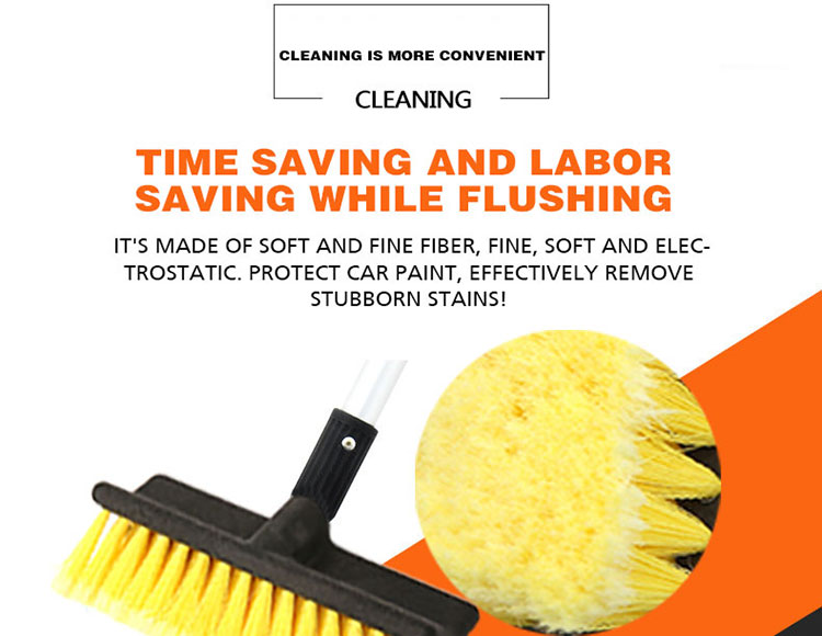 Soft Bristles Long Handle Car Washing Brush Used For Trucks And Bus