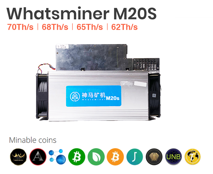M20S Whatsminer Bitcoin Miner 70T/68T/65T/62T ASIC Miner For BTC
