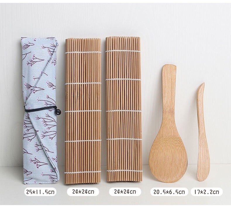 Kitchen Tool Sushi Rolling Mats , DIY Bamboo Sushi Kit Set For Beginner