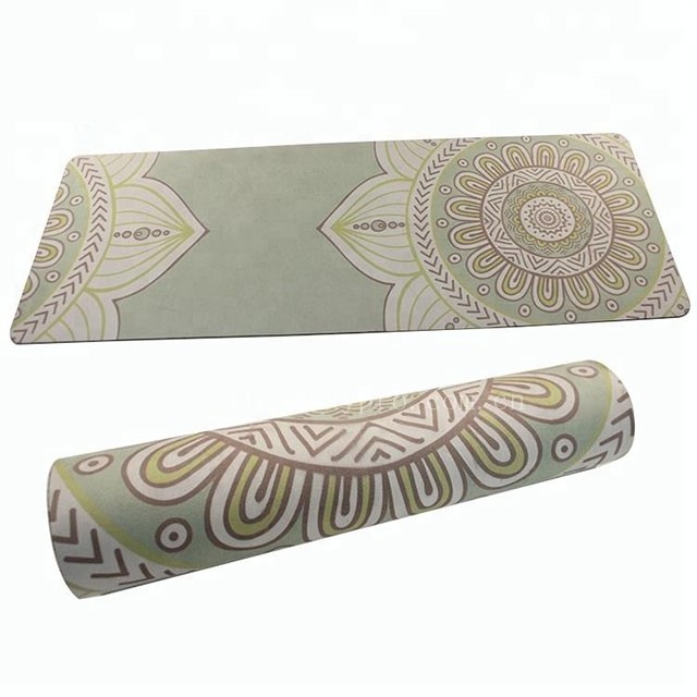Natural Rubber Circle Exercise Mat / Eco Yoga Mat Hot Colorful Heat Transfer Printed