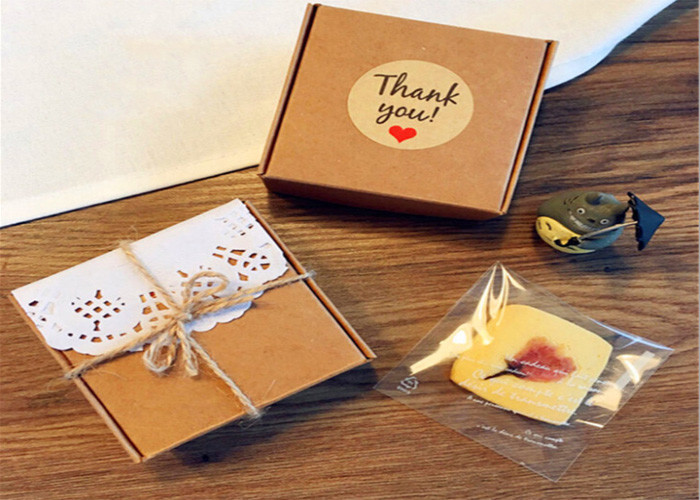 Retro Kraft Paper Stickers , Personalised Adhesive Labels Customized Size