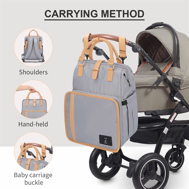 Mini Small Crossbody Diaper Bag Purse Backpack Insulated Bottle Pocket 11X8X15"