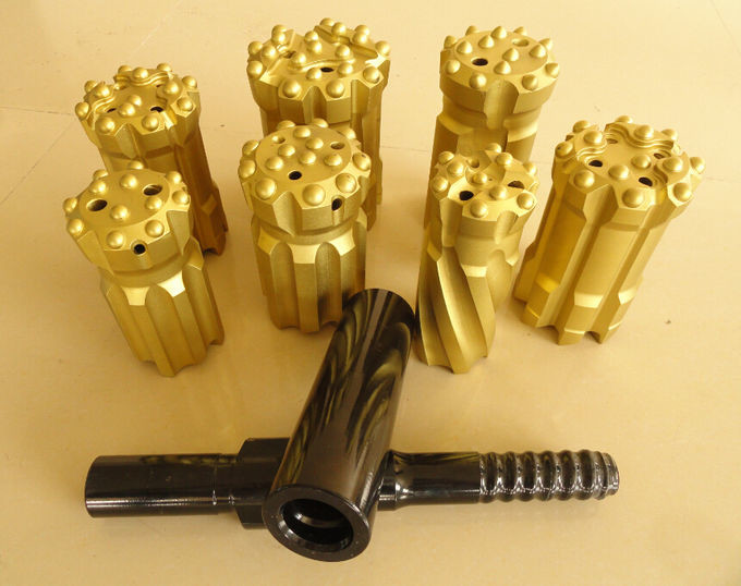 Top hammer T38 Thread Ballistic / Spherical Retrac Button Green Bit Mining Drill Bits