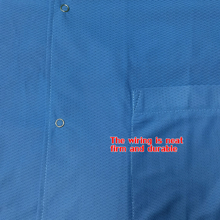 96 Polyester 4 Carbon 3mm Diamond Fabric ESD Antistatic Coat