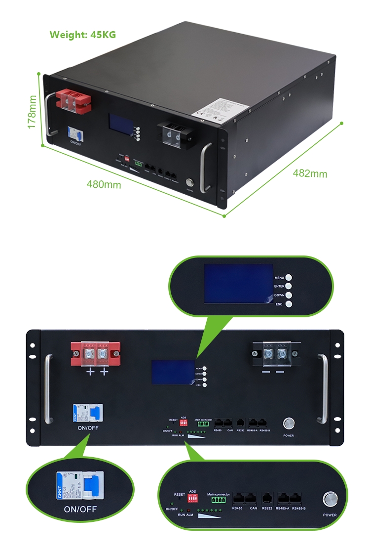 48v 100ah 5kw 6000cycle Lto Li-Ion Lithium Battery Module Lifepo4 Battery Pack