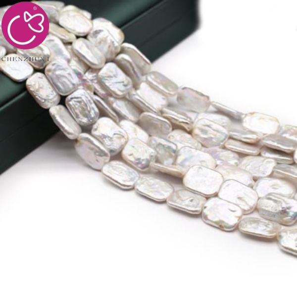 High Luster Large Rectangle Irregular Shape Natural Freshwater Loose Baroque Pearls Bead for Jewelry